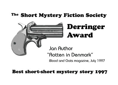 Derringer Award Certificate